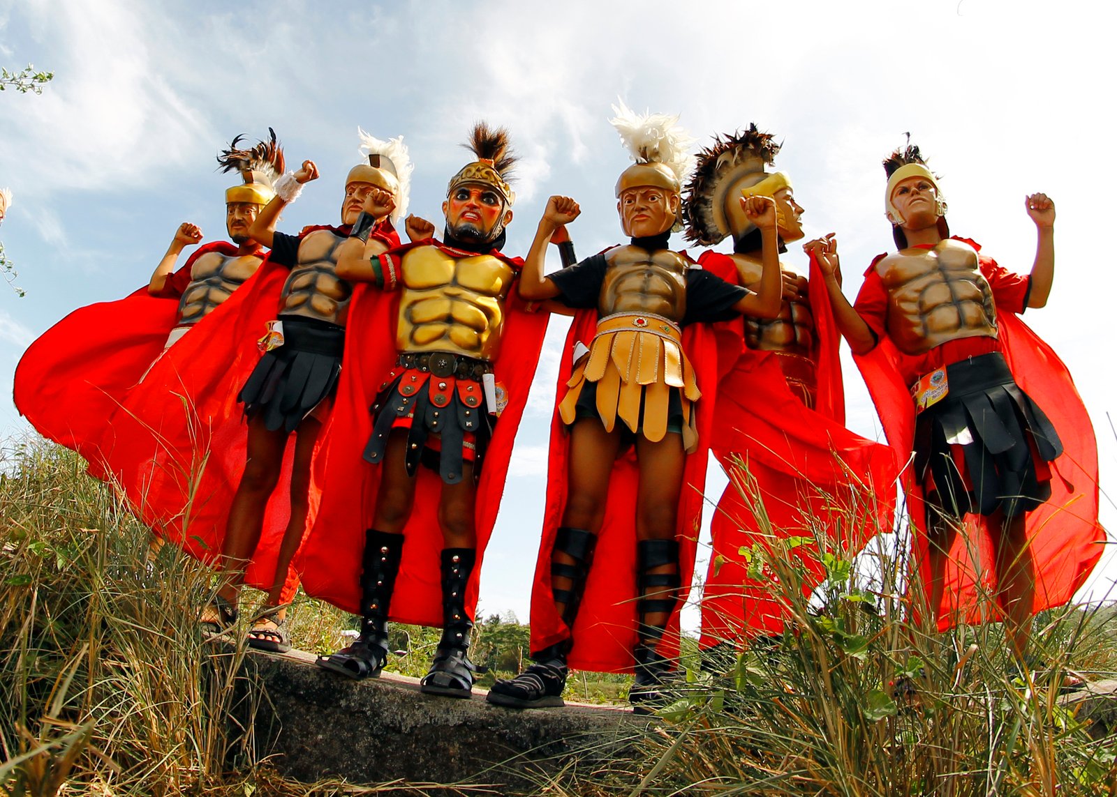 Moriones Festival penitents in costume