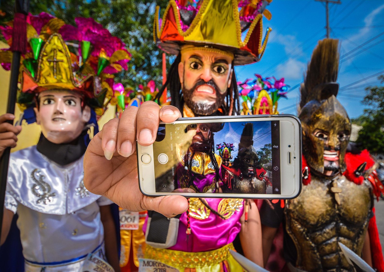 Moriones parade through the town
