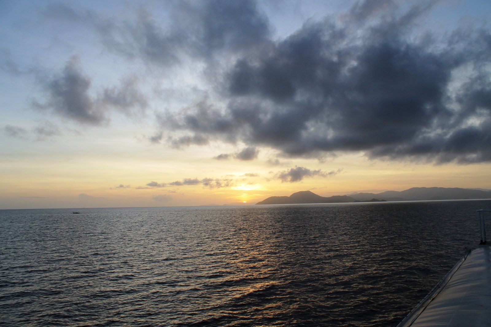 Sunrise over Marinduque with Mt. Malindig in the distance